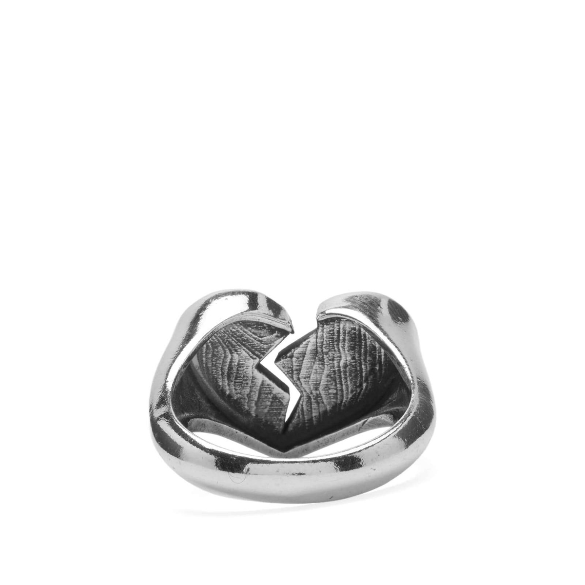 TwoJeys Men's Broken Heart Ring in Sterling Silver