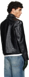 OUR LEGACY Black Mini Leather Jacket