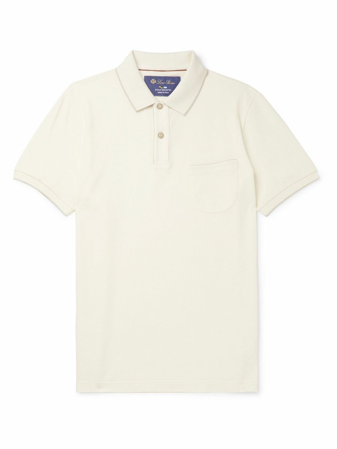 Loro Piana - Regatta Contrast-Tipped Stretch-Cotton Piqué Polo Shirt ...