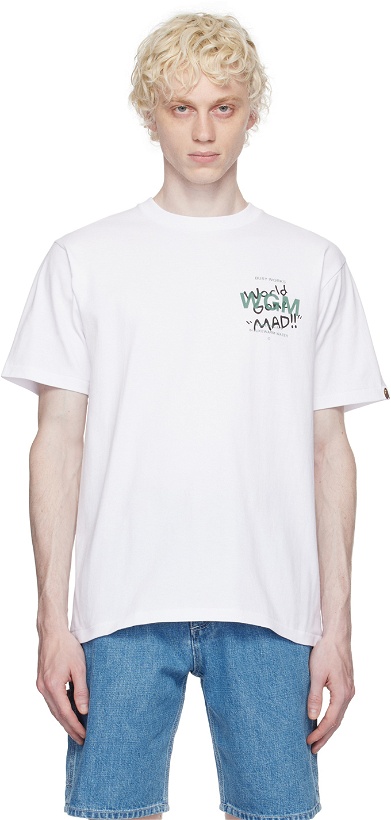 Photo: BAPE White Woodland Camo Ape Head T-Shirt