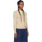 Chloe Beige Cashmere Tie-Knot Iconic Sweater