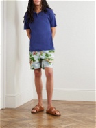 Go Barefoot - Straight-Leg Printed Cotton Shorts - Blue