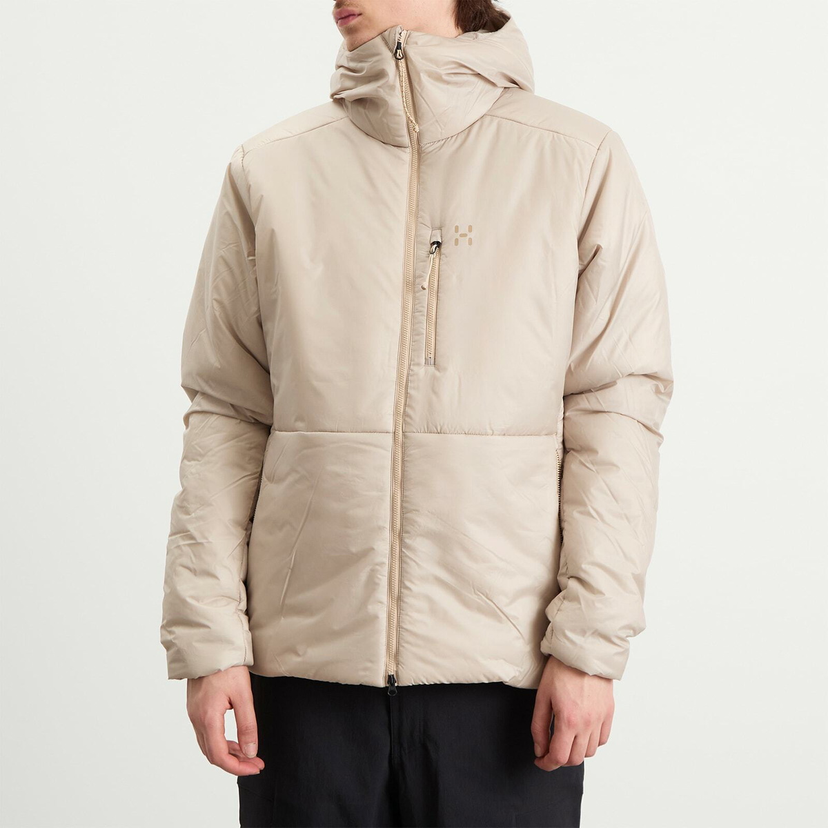 Haglöfs Men's Breeze Mimic Insulated Hooded Jacket in Chalk Beige