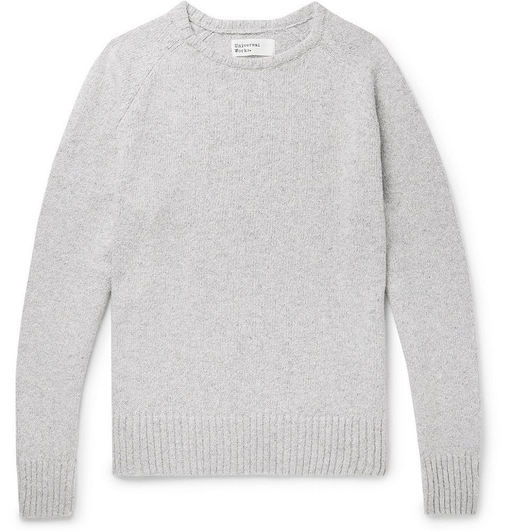 Photo: Universal Works - Textured-Knit Sweater - Gray