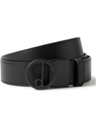 Dunhill - 3.5cm Reversible Logo-Print Coated-Canvas and Leather Belt