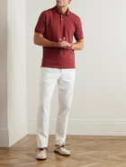 Brunello Cucinelli - Cotton-Piqué Polo Shirt - Red