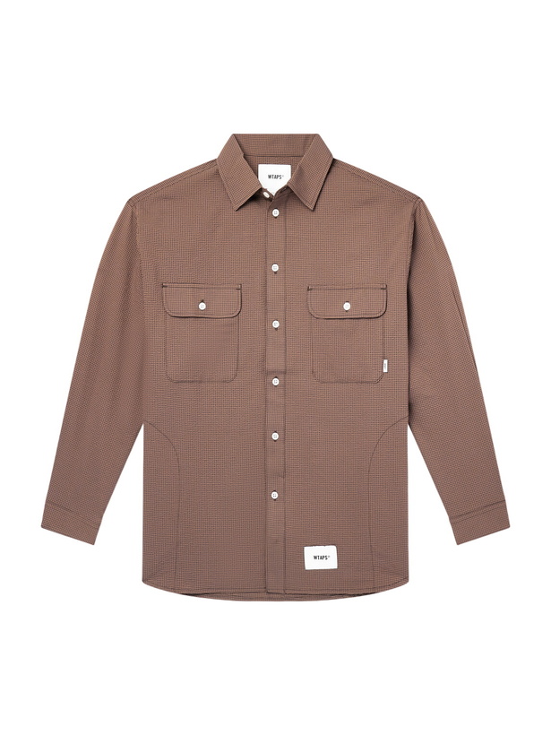 Photo: WTAPS - Checked Seersucker Shirt - Brown