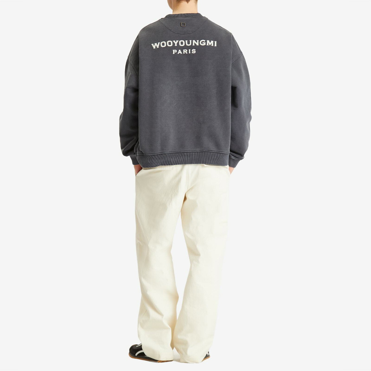 Wooyoungmi Men's Washed Sweatshirt in Grey