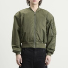 Entire Studios Men's Cropped Broad Bomber Jacket in Khaki
