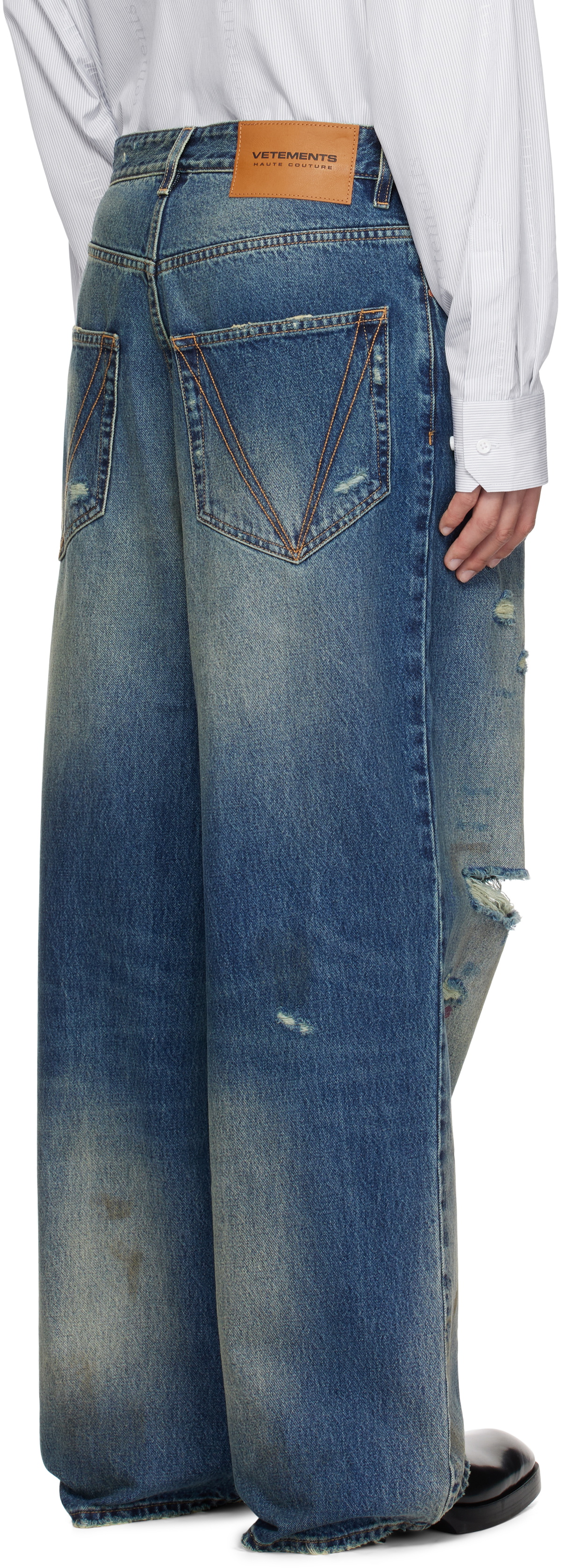 【関税込み】VETEMENTS Blue Distressed Baggy' jeans Vetements Distressed Baggy Jeans in Blue for Men | Lyst