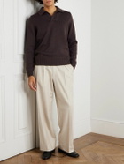 Thom Sweeney - Skipper Wool Polo Shirt - Brown
