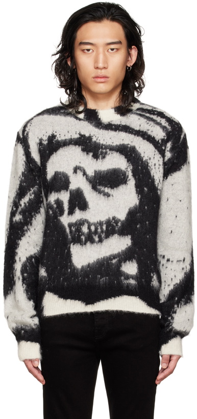 Photo: AMIRI Black & Off-White Wes Lang Edition Reaper Sweater
