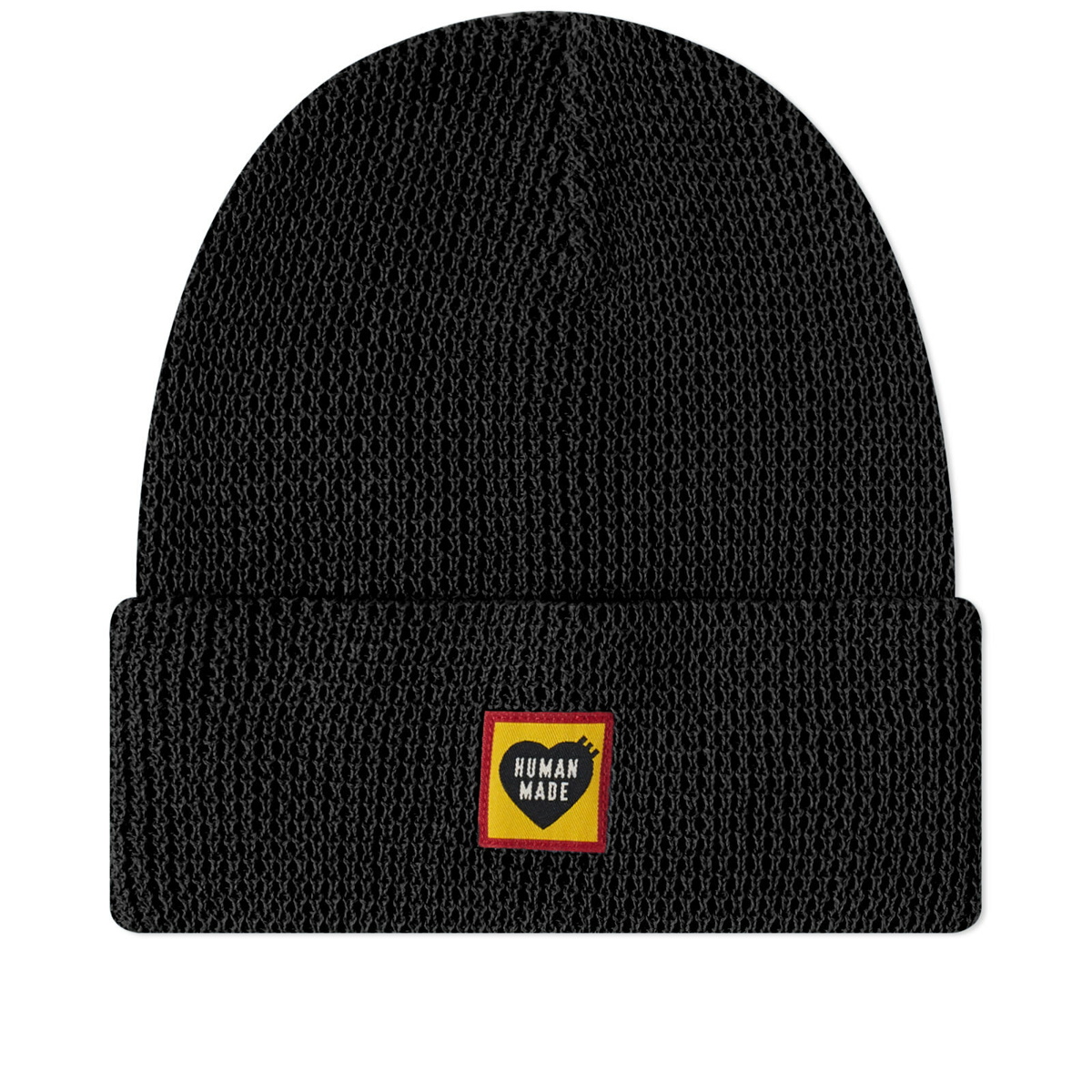 Human Made Men's Waffle Beanie in Black Human Made