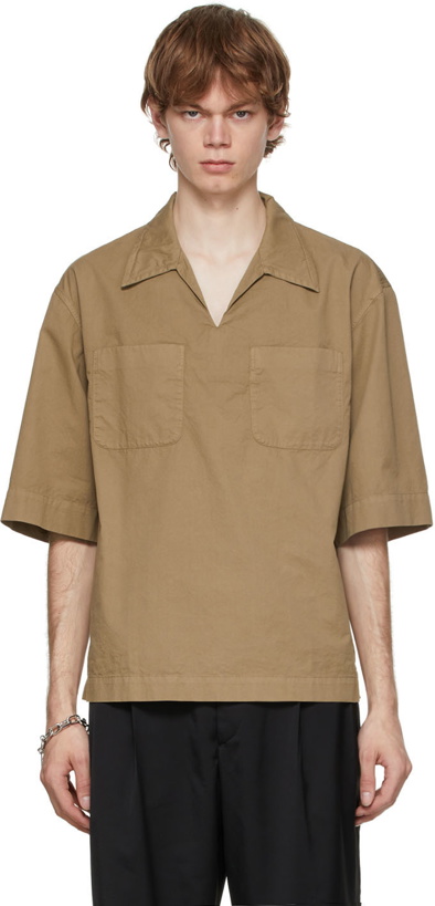 Photo: Dries Van Noten Khaki Pullover Short Sleeve Shirt