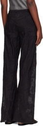 Silk Laundry Black Clip Silk Bias Cut Lounge Pants