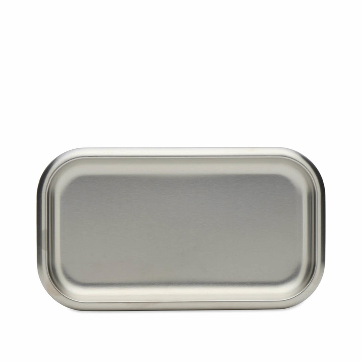 Photo: Service Projects Small Steel Serving Tray in Brushed Steel 