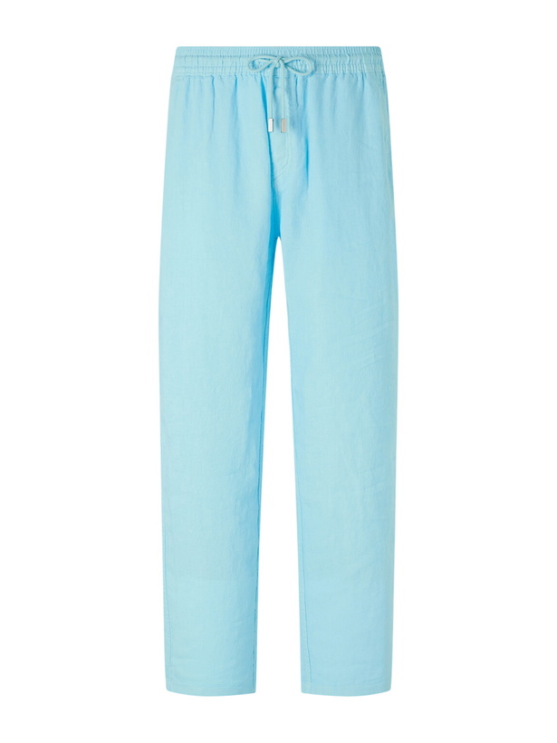 Photo: Vilebrequin - Pacha Straight-Leg Linen Drawstring Trousers - Blue