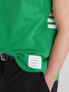 Thom Browne - Logo-Appliquéd Striped Cotton-Piqué Polo Shirt - Green