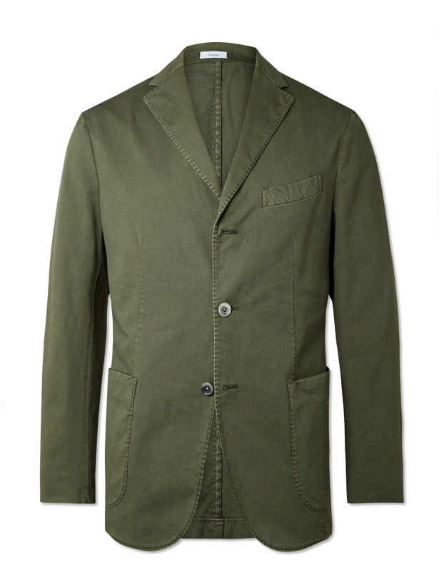Photo: BOGLIOLI - Unstructured Cotton-Blend Twill Suit Jacket - Green