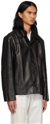 Marine Serre Black Leather Jacket