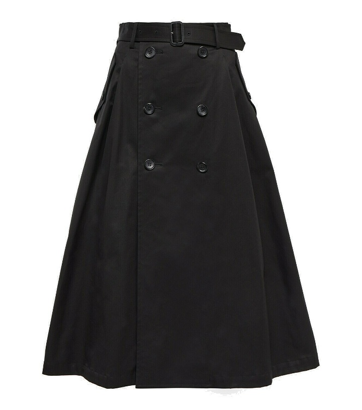 Photo: Junya Watanabe - Belted pleated cotton midi skirt
