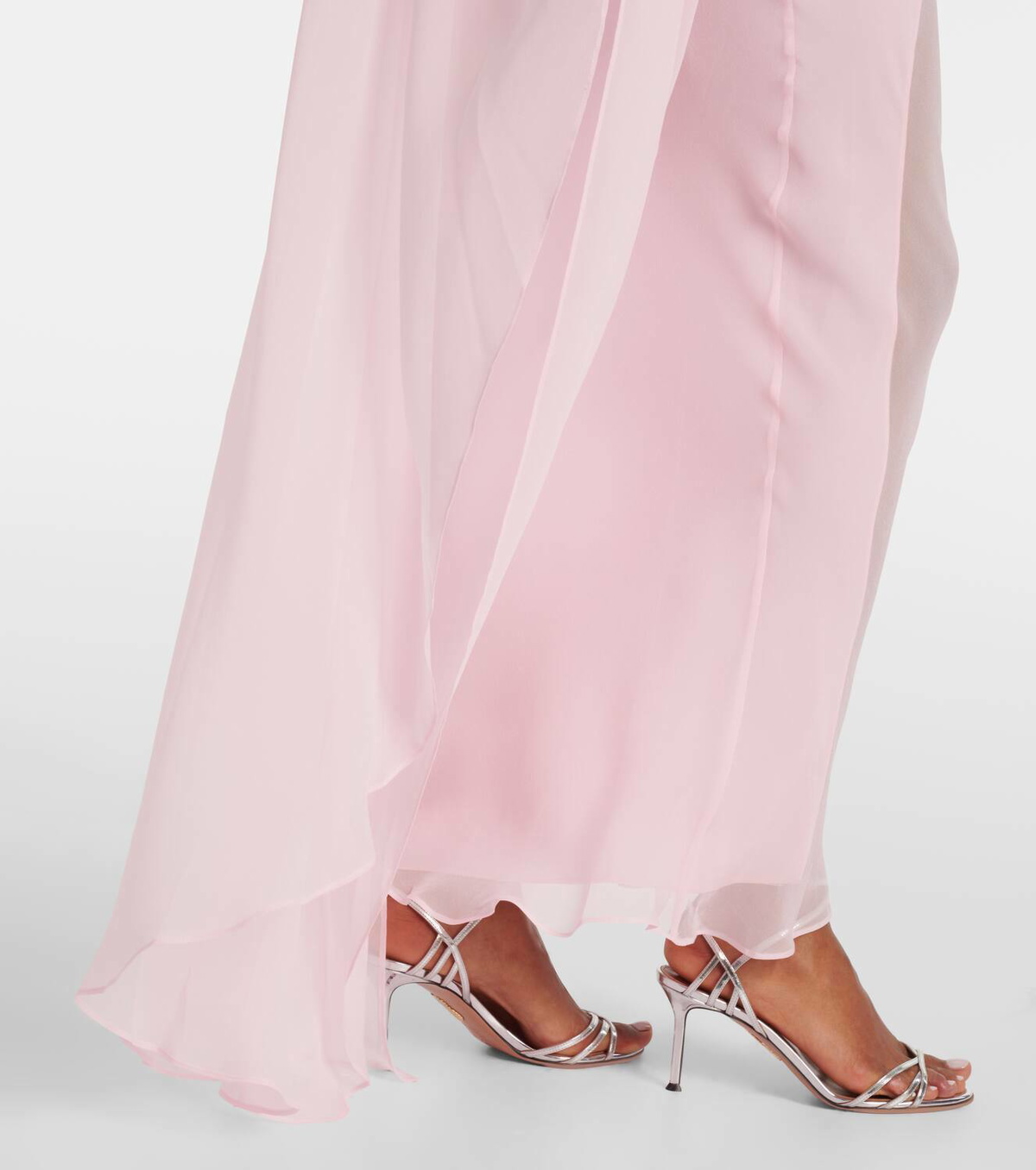 The Sei Caped silk chiffon gown