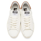 Golden Goose Off-White and Brown Hi Star Sneakers