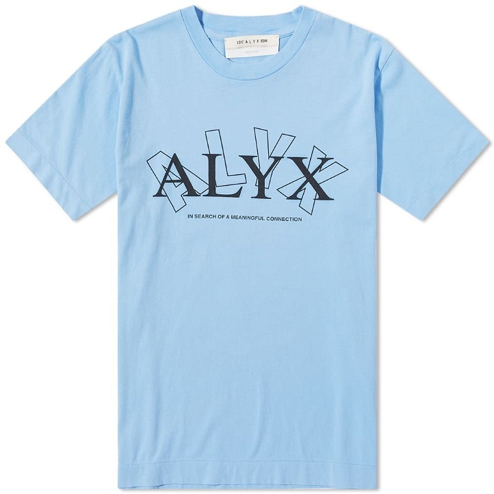 Photo: 1017 ALYX 9SM Men's 2X Logo T-Shirt in Blue