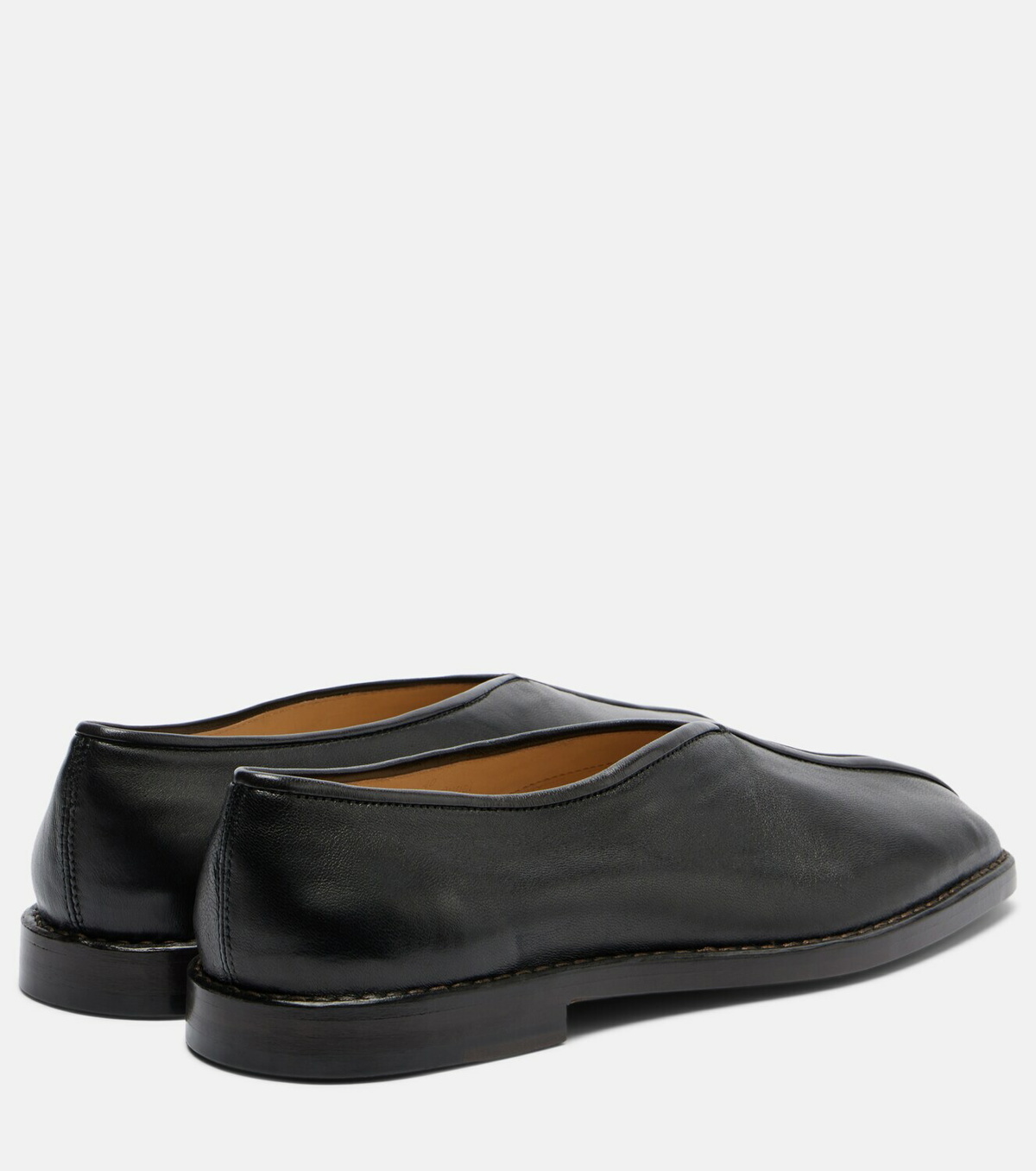Lemaire Piped leather slip-on shoes