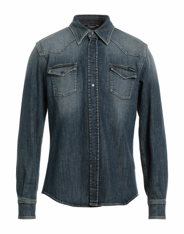 Photo: Dolce & gabbana Mens Denim shirt in Blue