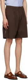 Universal Works Brown Embroidered Shorts