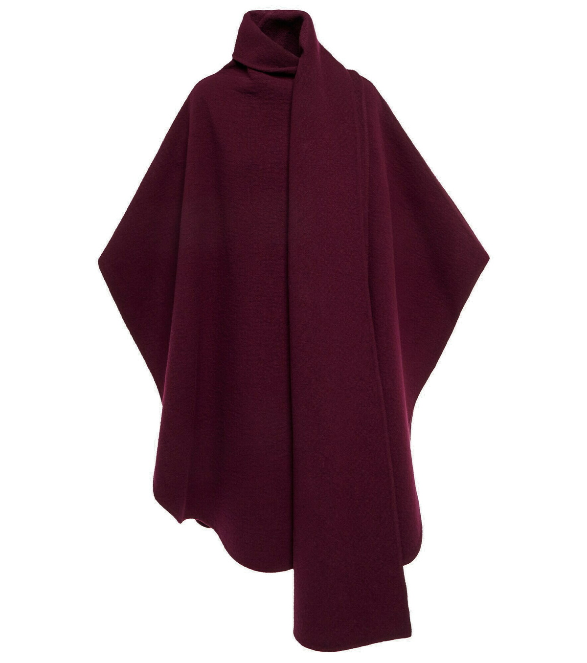 nalaナラ　Wool cape coat grey wool cape / wool cape coat / hooded gray wool cape