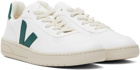 VEJA White & Green V-10 Sneakers