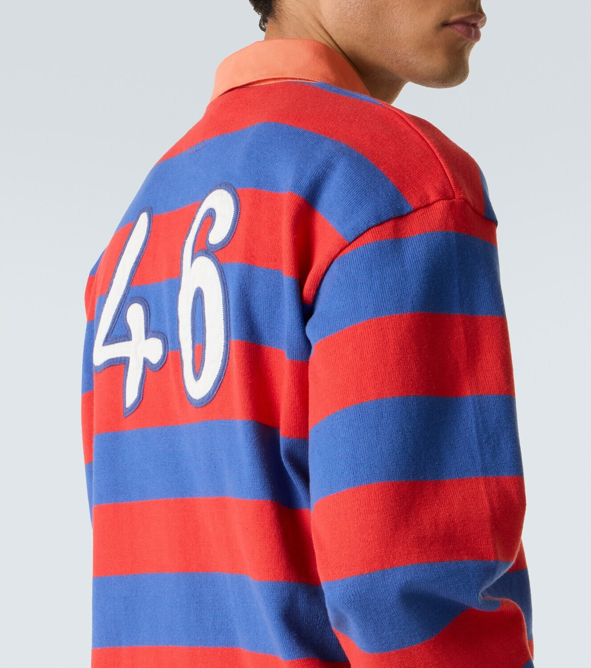 Bode Striped cotton polo shirt