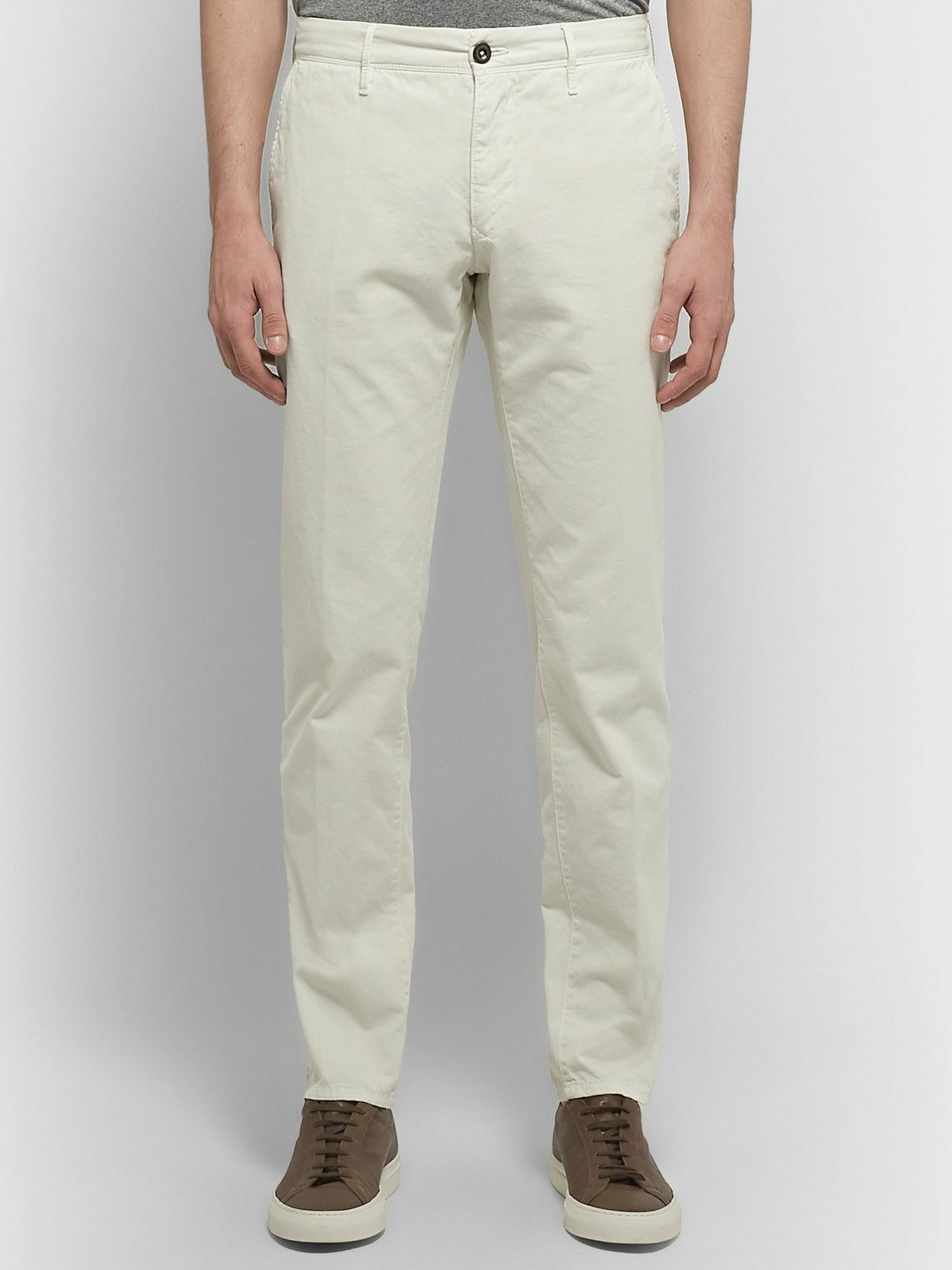 Incotex - Slim-Fit Cotton-Twill Chinos - Neutrals