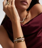 Yeprem Golden Strada 18kt white and yellow gold bangle with diamonds