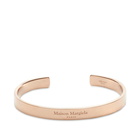 Maison Margiela Men's Text Logo Bangle in Rose Gold