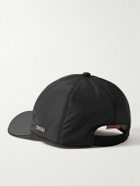 Zegna - Zephir Leather-Trimmed Logo-Appliquéd Shell Baseball Cap - Black