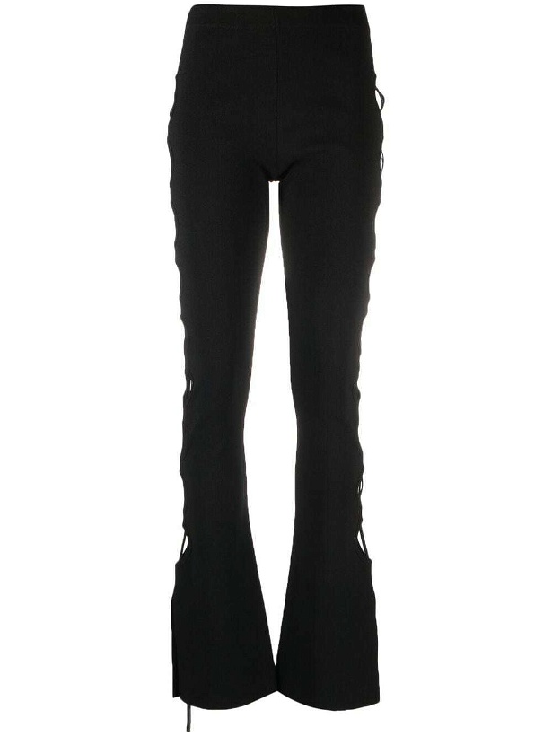 Photo: ANDREADAMO - Stretch Knit Cut-out Flared Trousers