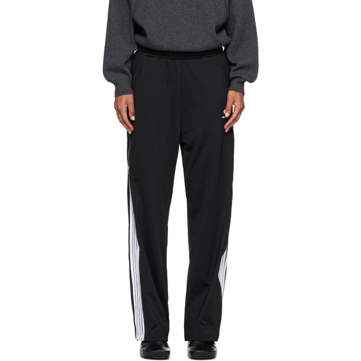 Photo: Balenciaga Black Zipped Loop Sports Icon Sporty Track Pants
