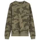 Belstaff Men's Terrain Camo Sweatshirt in Surplus Green/Washed Black