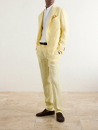 Boglioli - Straight-Leg Linen Suit Trousers - Yellow