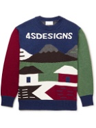 4SDesigns - Intarsia Virgin Wool Sweater - Multi