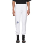 Vetements White Umbro Edition Logo Lounge Pants