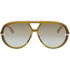 Bottega Veneta Khaki Classic Aviator Sunglasses