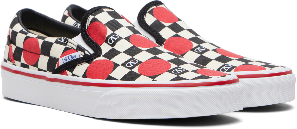 Valentino Garavani Off-White Vans Edition VLogo Checkerboard Print Slip-on Sneakers
