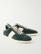 Tod's - Tabs Leather-Trimmed Suede Sneakers - Green