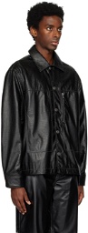 Soulland Black Ryder Faux-Leather Jacket