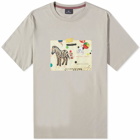 Paul Smith Men's Zebra Card T-Shirt in Grey