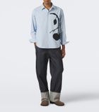 JW Anderson Appliqué cotton poplin shirt